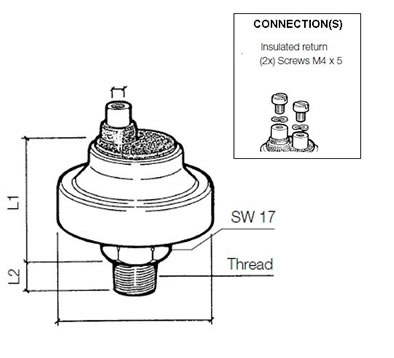 VDO Pressure switch 12.50 Bar